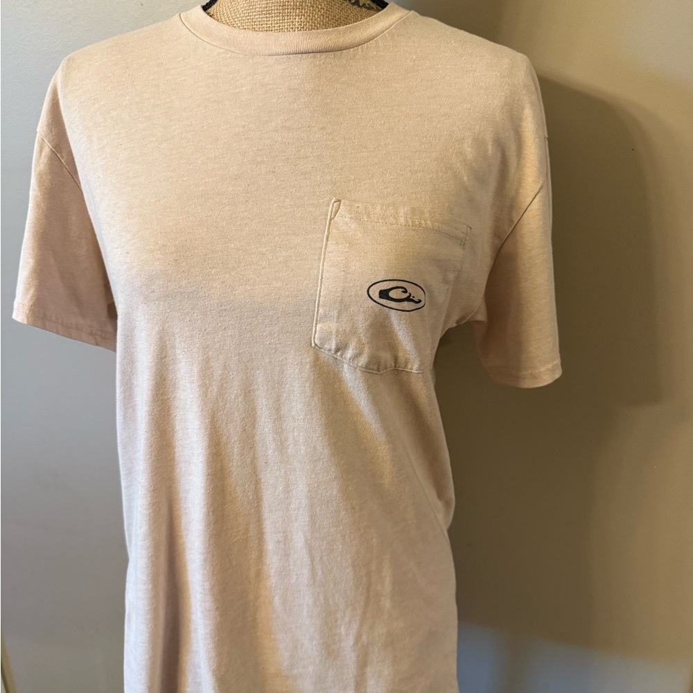 Men's Beige T-Shirt with Pocket